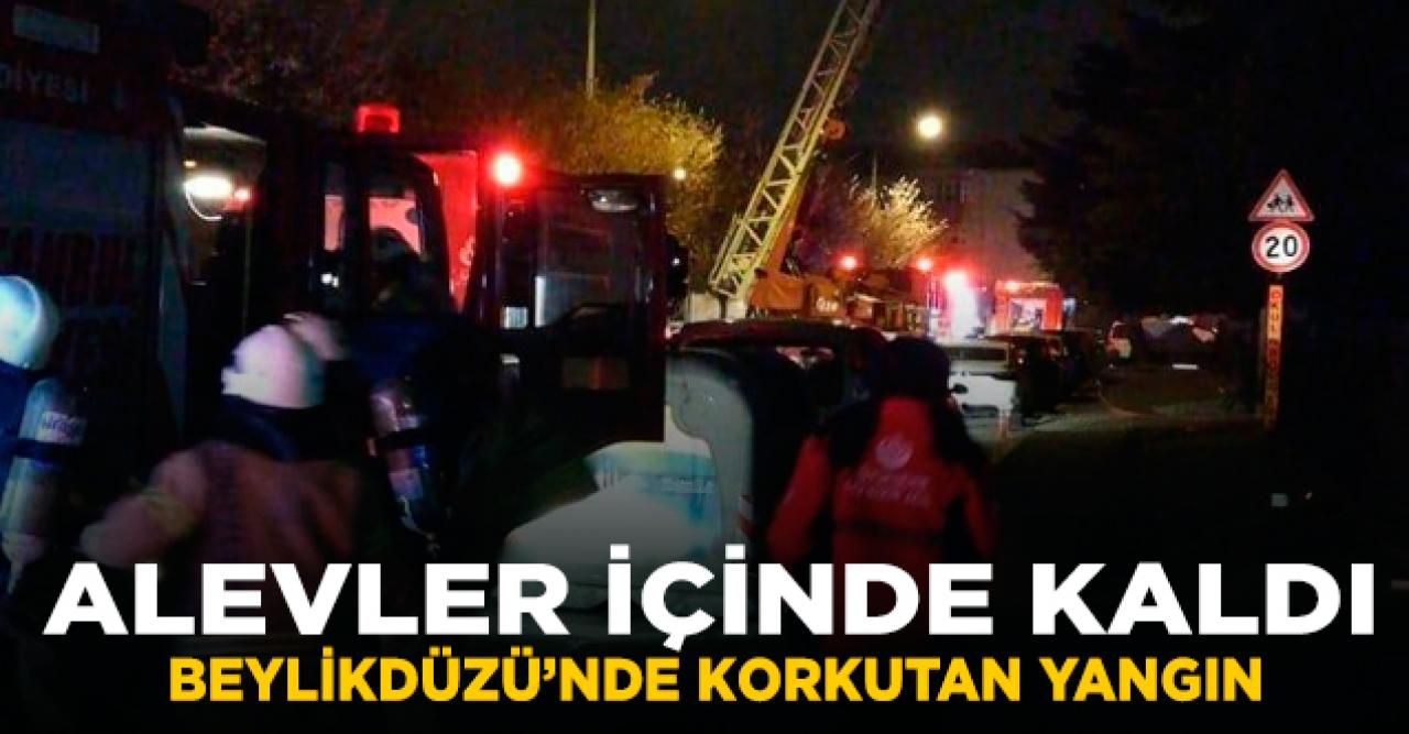 Beylikdüzü'nde korkutan yangın! Çatı alev aldı