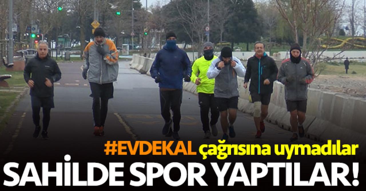 #Evdekal çağrısına uymadılar, spor yaptılar