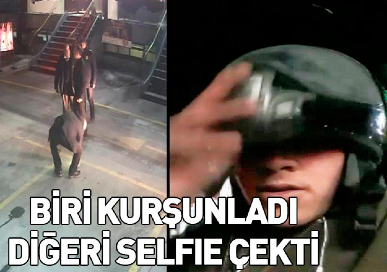 Biri kurşunladı diğeri selfie çekti