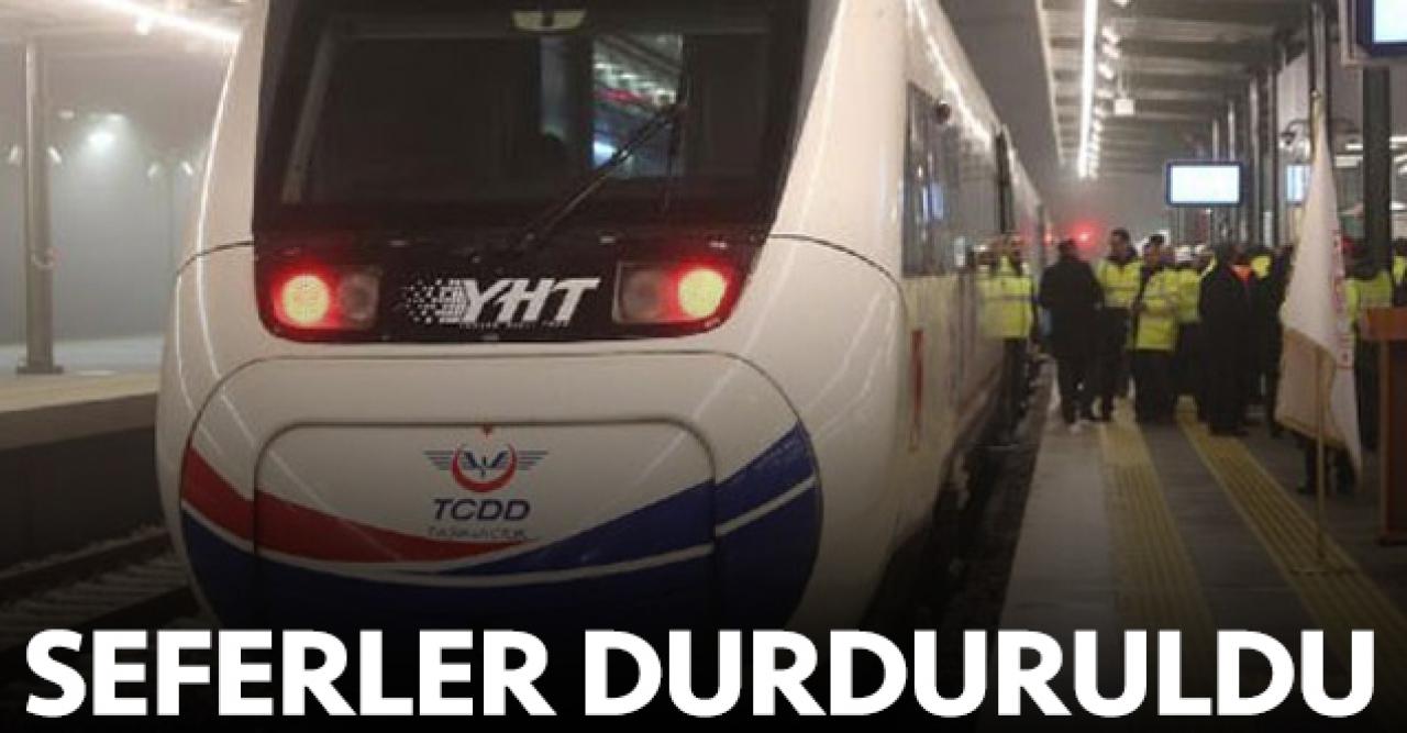 Yüksek Hızlı, Anahat ve Bölgesel Tren seferleri durduruldu