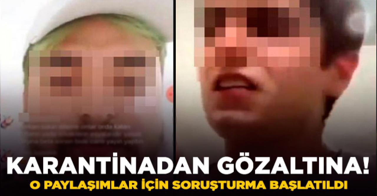 Karantina yurdundan görüntü paylaştılar! O hakaretlere soruşturma