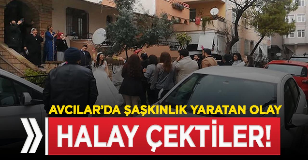 Avcılar'da sokağı düğün salonuna çevirdiler! Yol kapatıp halay çektiler