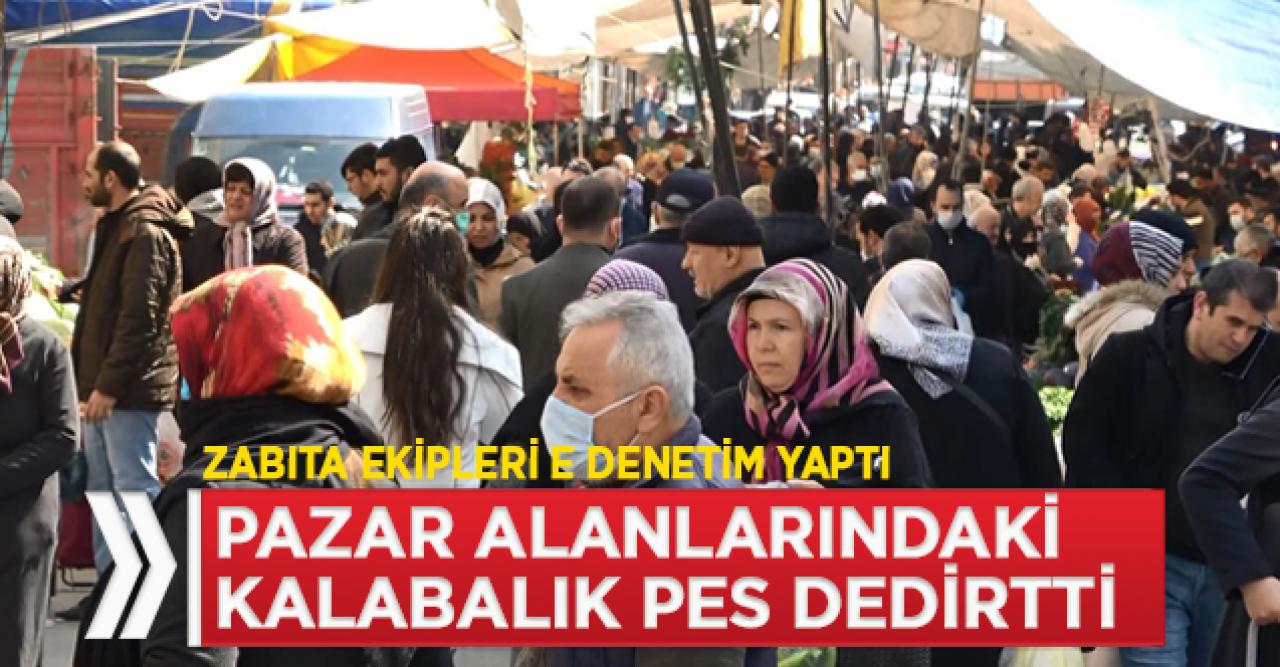 Sultangazi'de pazar alanındaki kalabalık pes dedirtti!