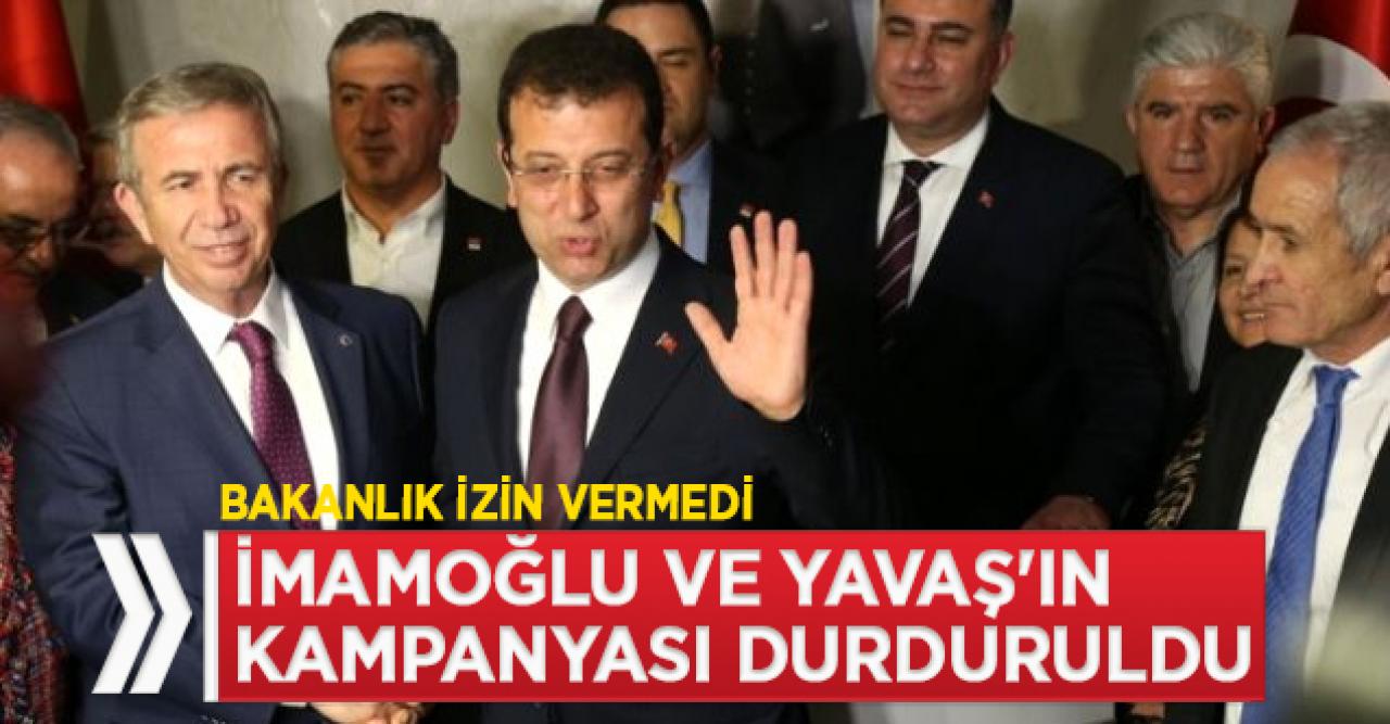 Bakanlık İmamoğlu ve Yavaş'ın kapmanyasını durdurdu!