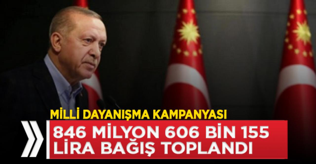 Milli Dayanışma Kampanyası için toplanan bağış miktarı belli oldu