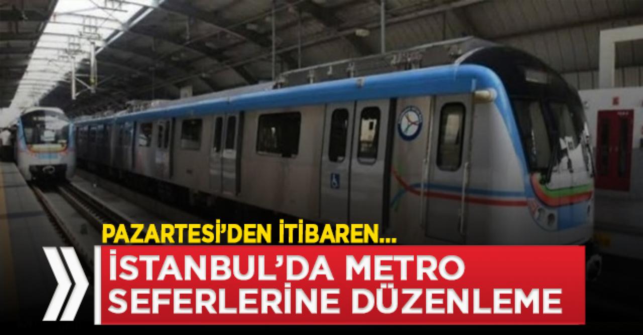 Metro seferleri Pazartesi'den itibaren 21.00'e kadar yapılacak