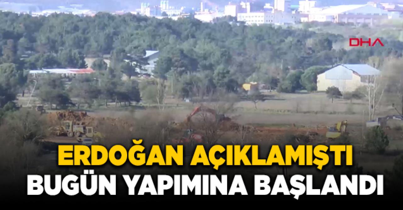 Sancaktepe'deki salgın hastanesinin yapımı başladı