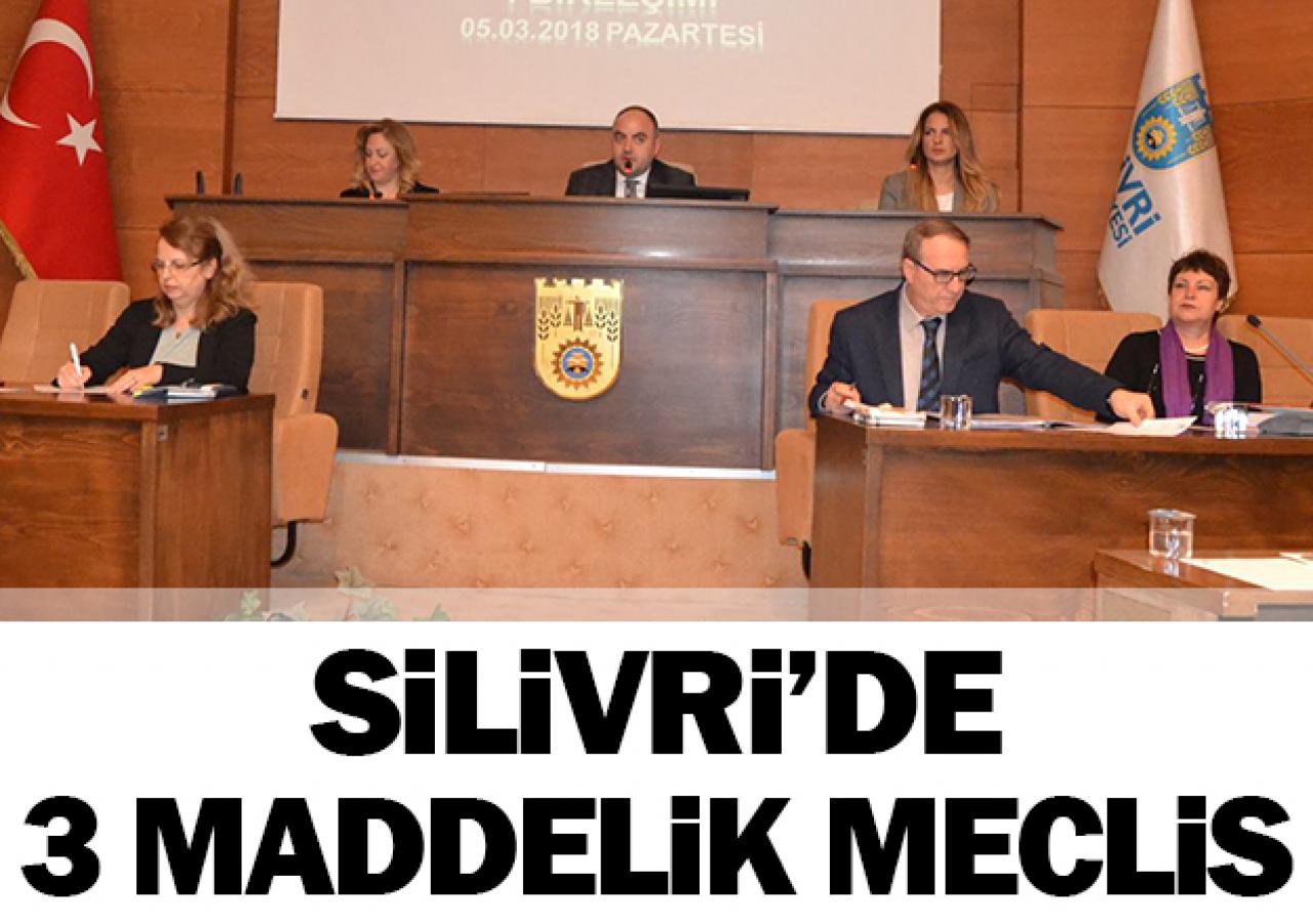 Silivri’de 3 maddelik meclis