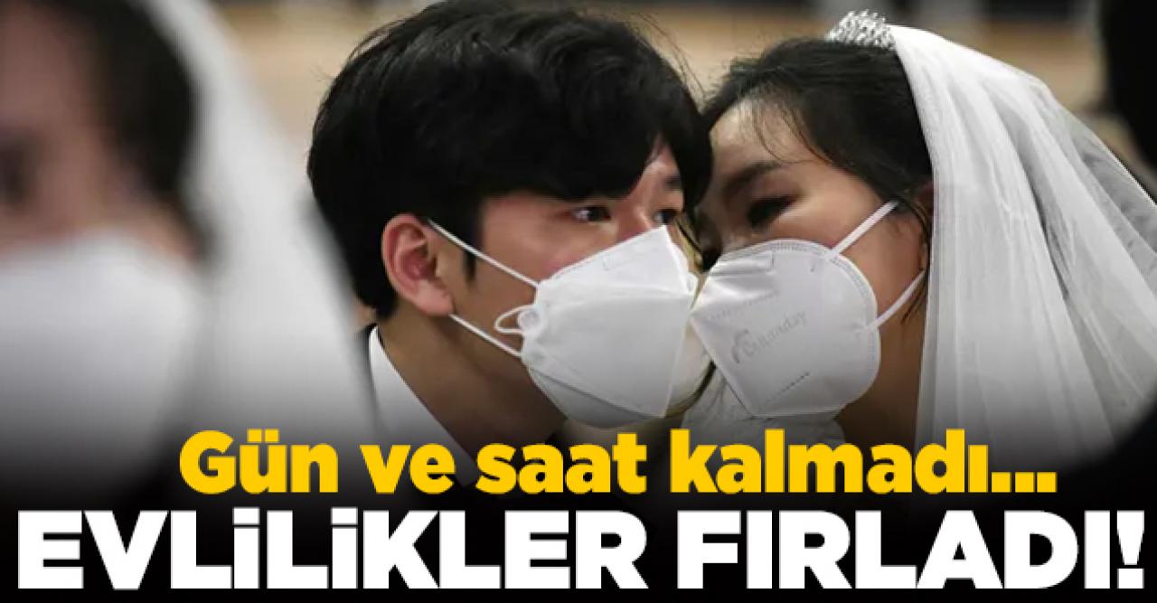 Yasağın kalktığı Wuhan'da evlilik sayıları fırladı! Gün ve saat kalmadı