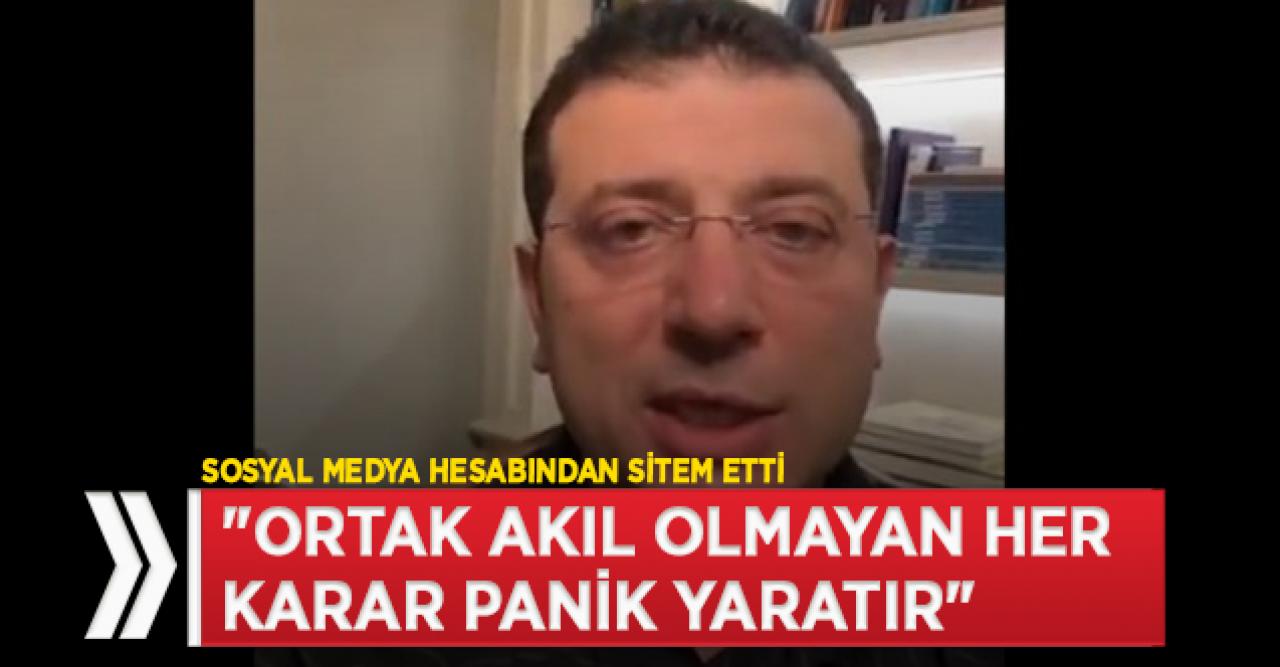 İmamoğlu: Sokağa çıkma yasağından haberdar değildik!