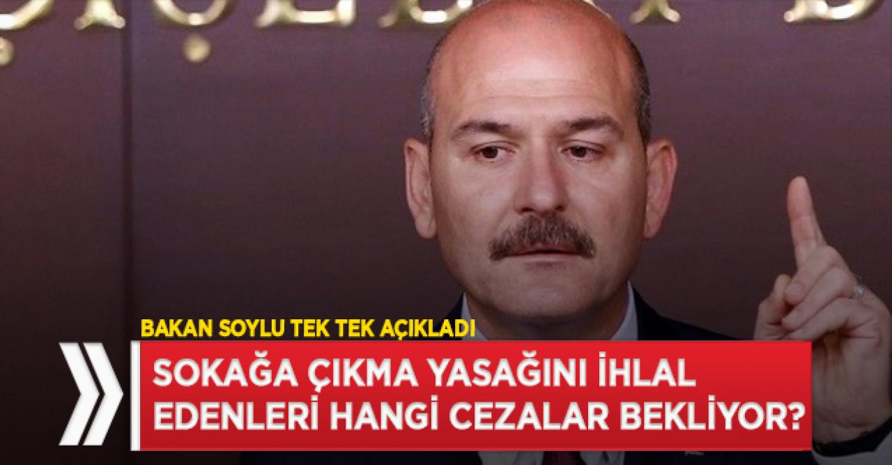 Sokağa çıkma yasağını ihlal edenlere hapis ve para cezası