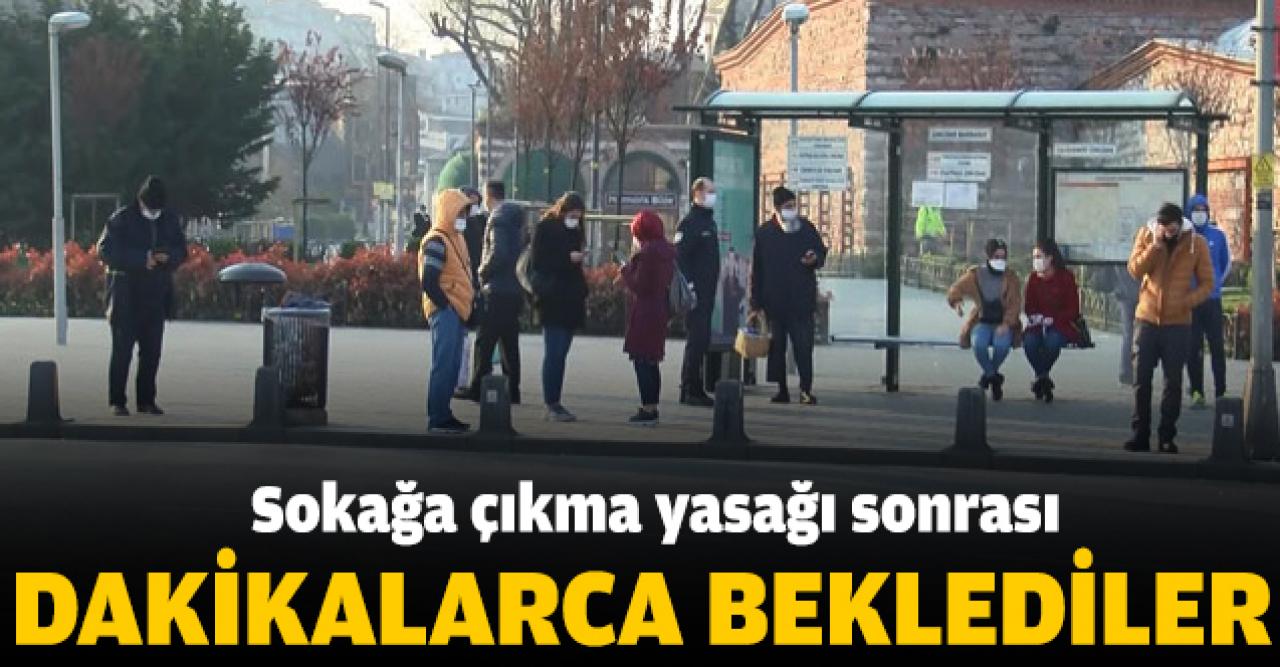 Yasağı bulunmayan vatandaşlar dakikalarca araç bekledi