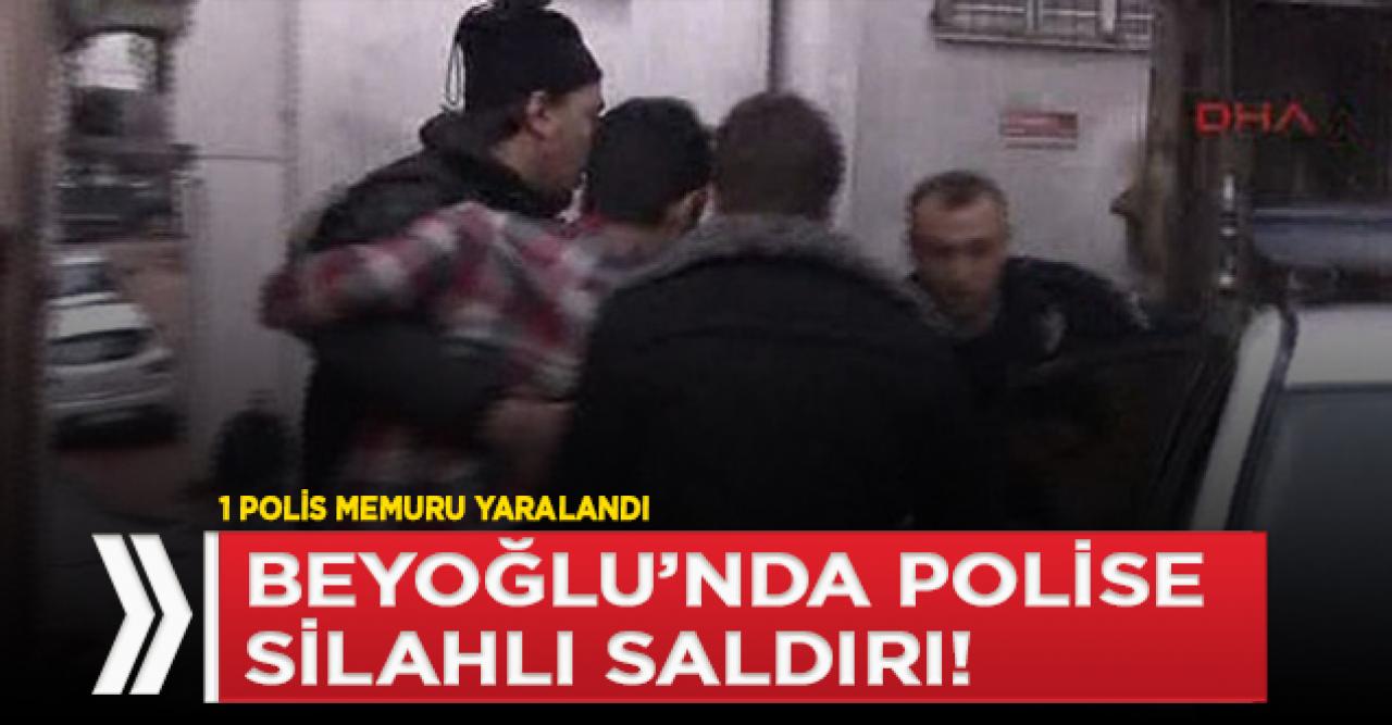 Son dakika... Beyoğlu'nda polise silahlı saldırı! 1 polis yaralı