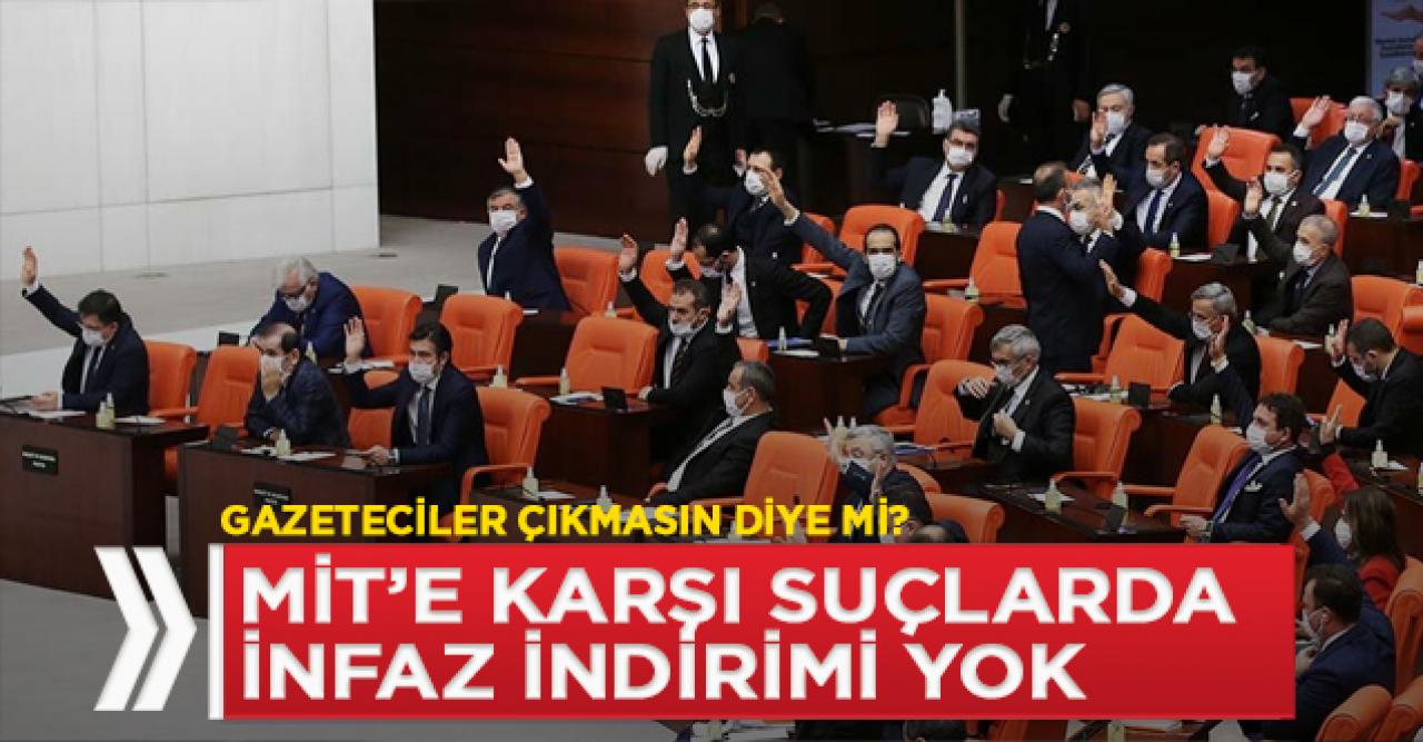 İnfaz paketinde değişiklik: MİT'e karşı suçlar indirimden muaf