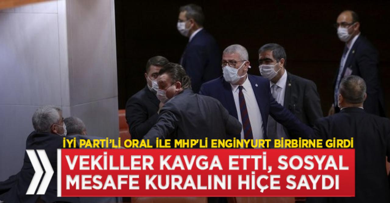 Meclis'te kavga! Sosyal mesafe kavramı yok oldu