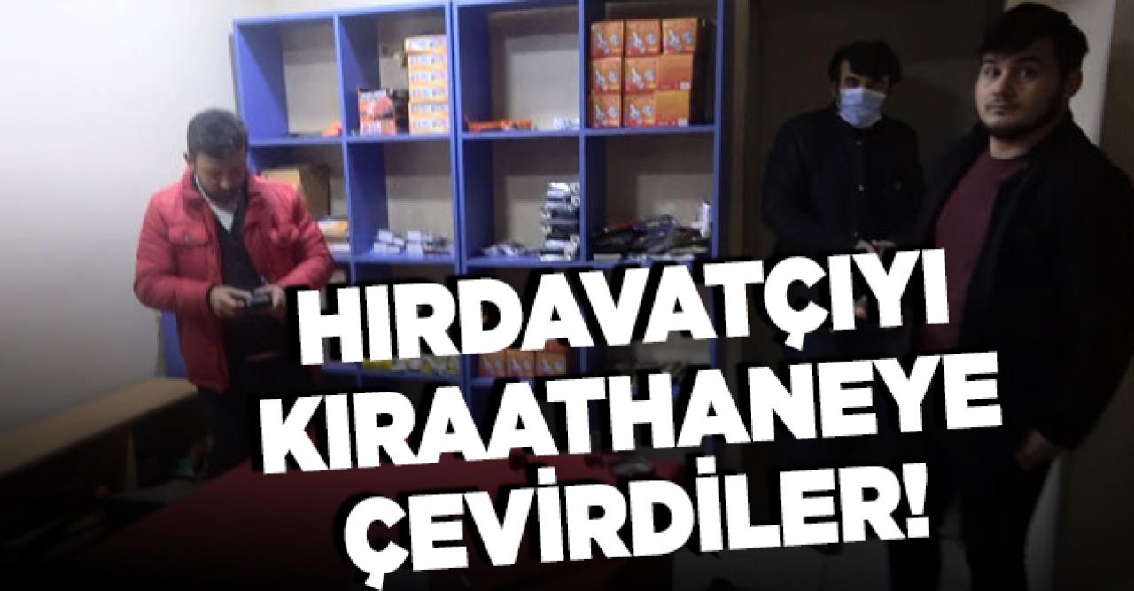 Kıraathaneye çevrilen hırdavatçıda bahane çay