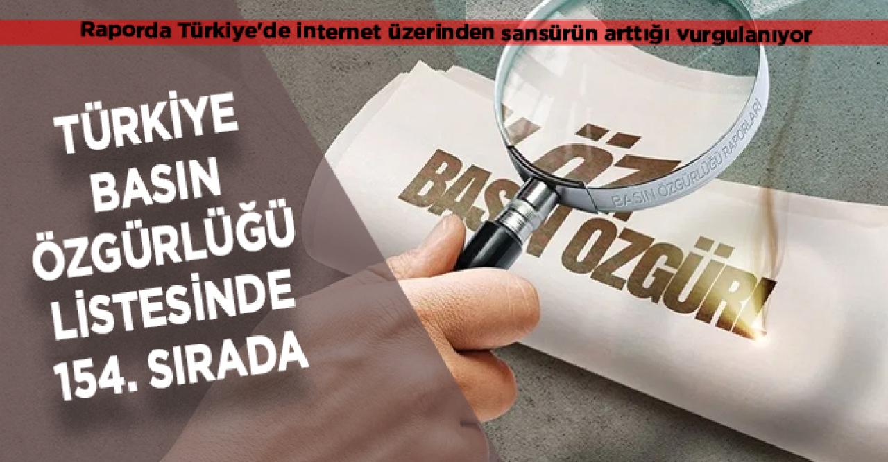 Dünya Basın Endeksi sıralamasında Türkiye 154. sırada