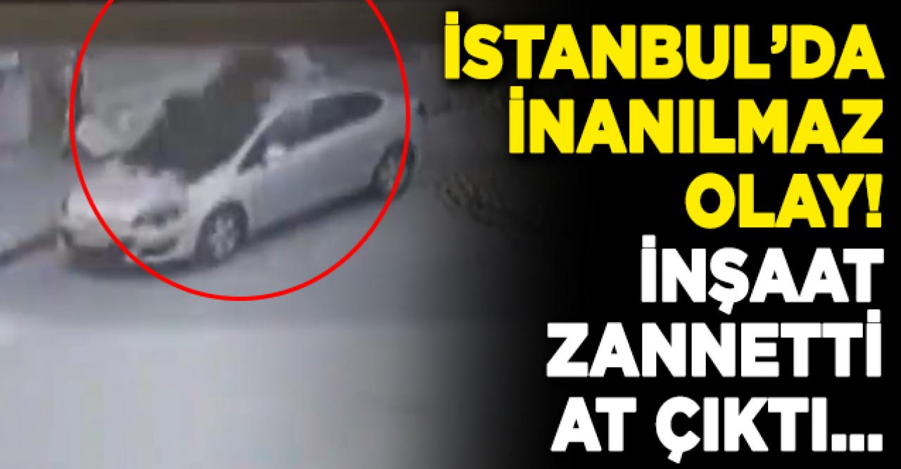 İnşaat zannetti at çıktı! Arnavutköy'de şoke eden anlar