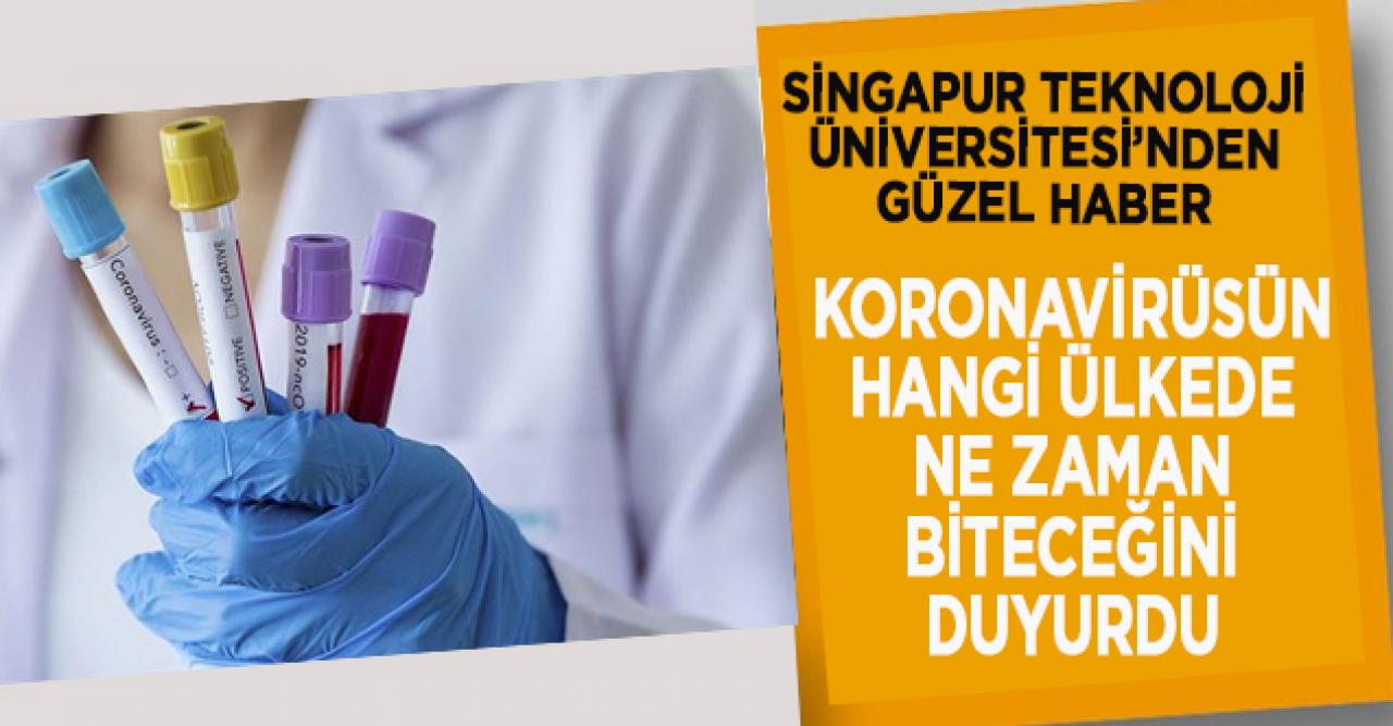 Singapur Teknoloji Üniversitesi salgının hangi ülkede, ne zaman biteceğini açıkladı