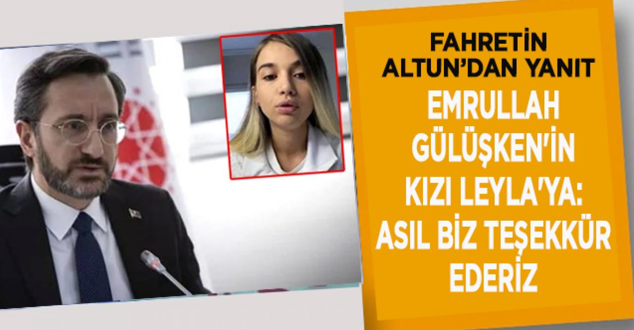 Fahretin Altun'dan Leyla'ya cevap: Asıl biz teşekkür ederiz