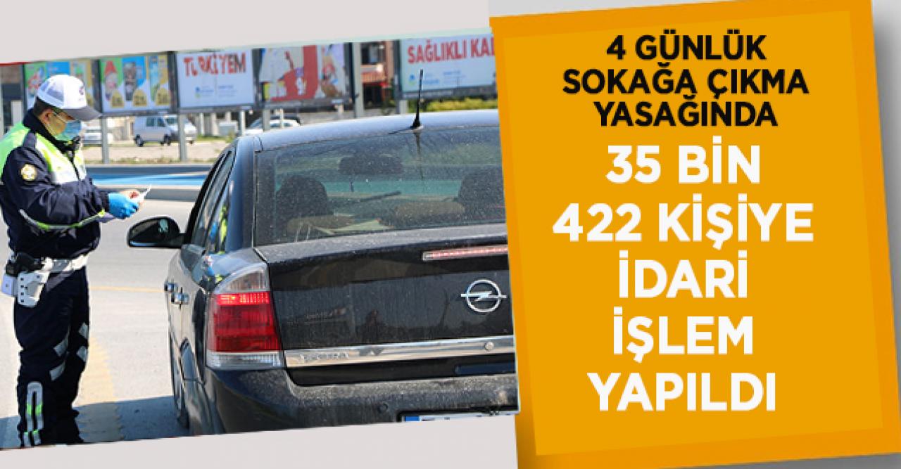 4 günde 35 bin 422 kişiye idari işlem yapıldı