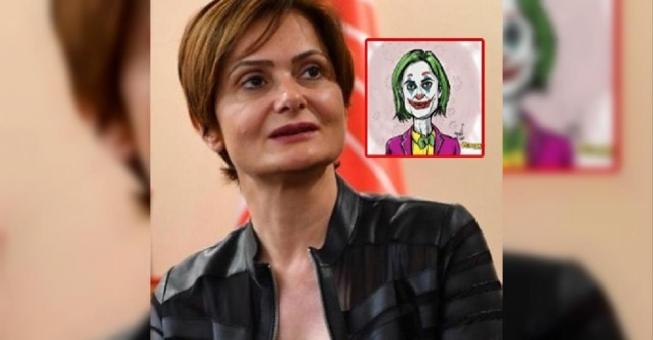 Kaftancıoğlu, kendini Joker'e benzeten Misvak'ın karikatürünü canlı yayında fon yaptı