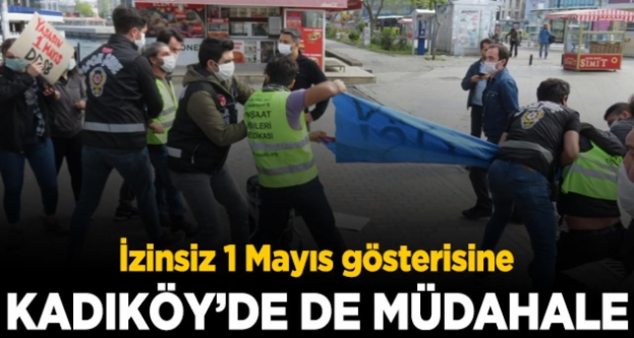 Kadıköy'deki izinsiz 1 Mayıs gösterisine müdahale ve gözaltı