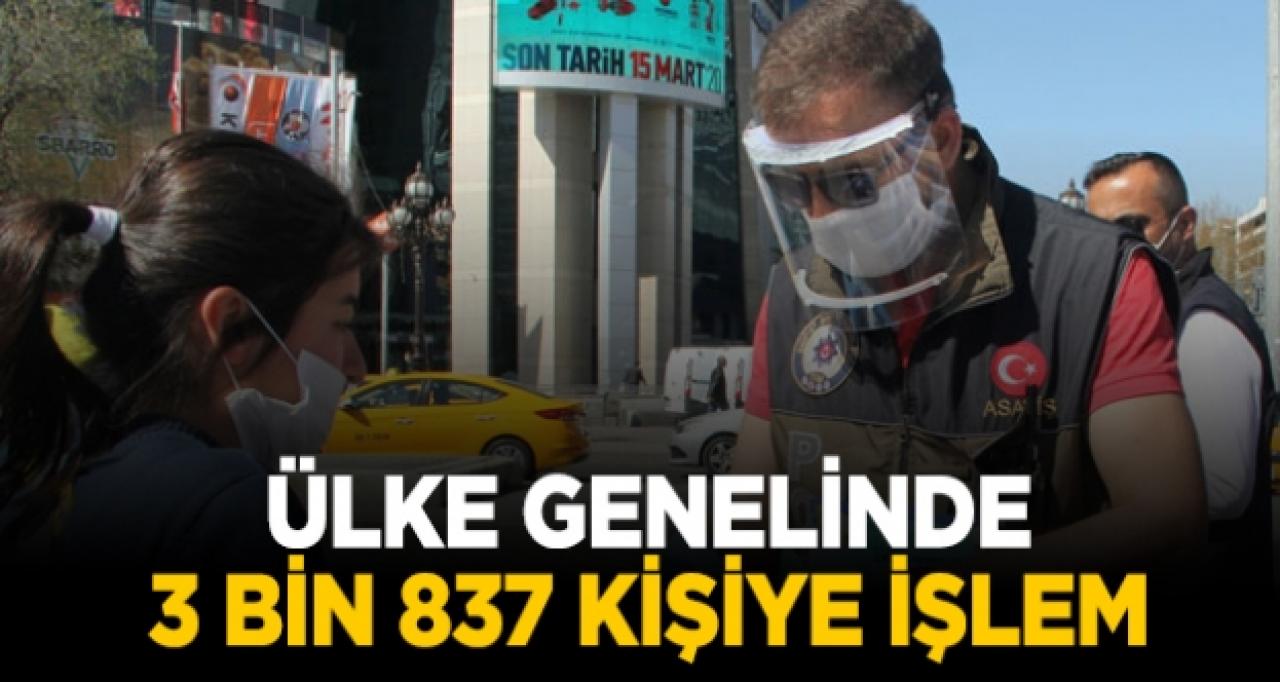 Türkiye Güven Huzur uygulamasında 3 bin 387 kişiye işlem