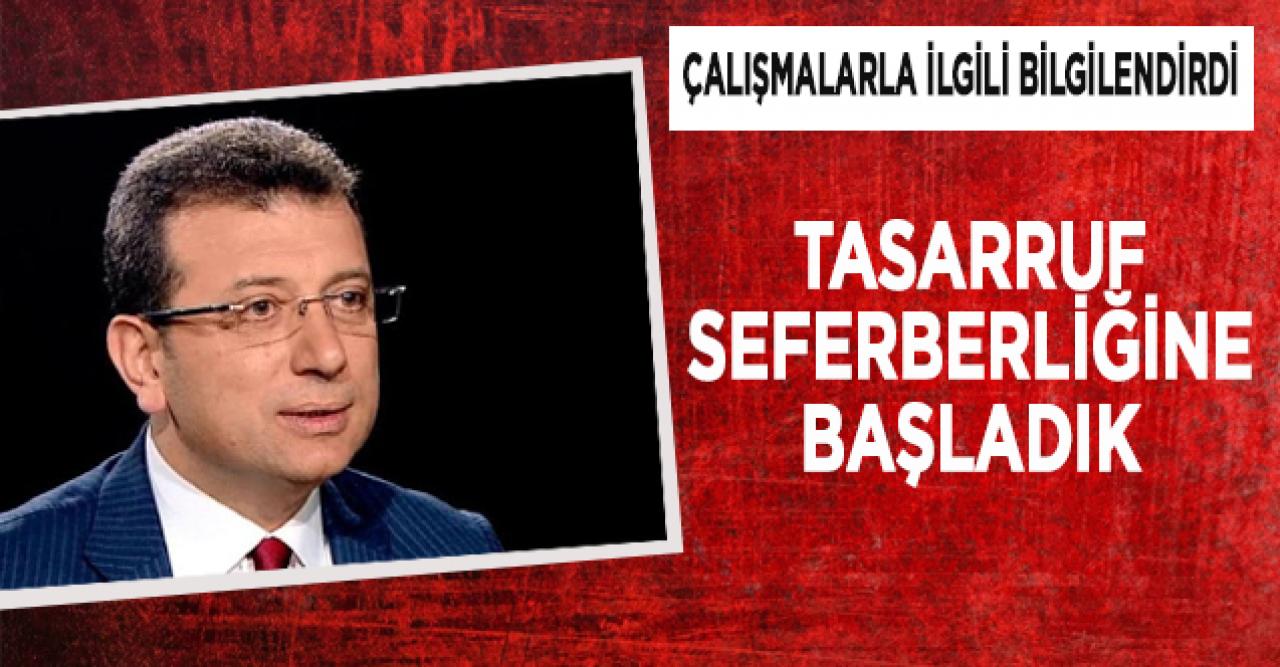 İmamoğlu'ndan büyük tasarruf seferberliği