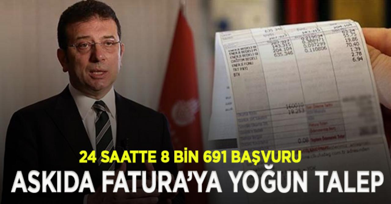 'Askıda Fatura' kampanyasına 24 saatte 8 bin 691 başvuru