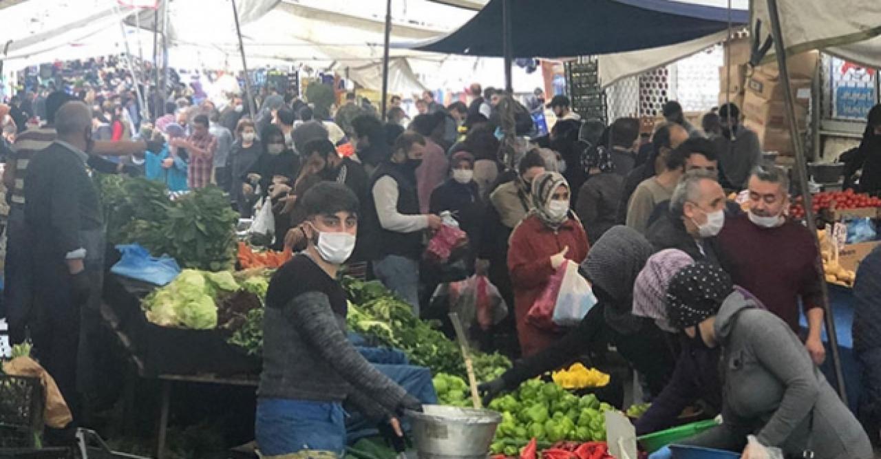 Esenler'de semt pazarında adım atacak yer kalmadı