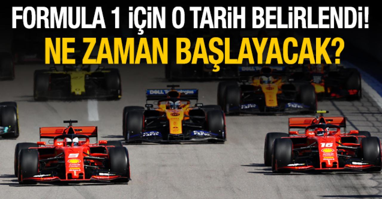 Formula 1 2020 ne zaman başlayacak? İlk yarış haritası için tarih belirlendi