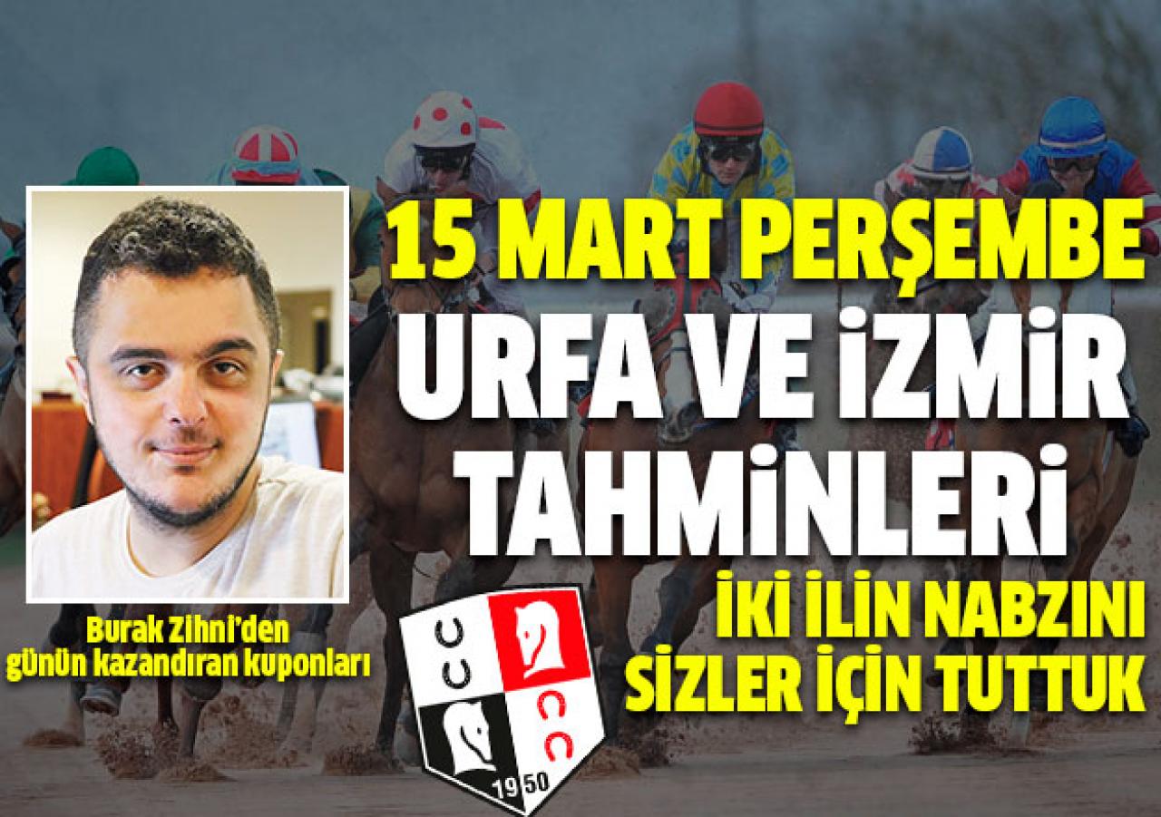 15 Mart 2018 Perşembe İzmir ve Urfa At Yarışı Tahminleri - Kazandıran Altılı Ganyan Bülteni