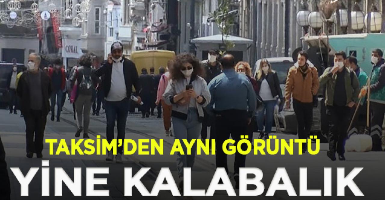 İstiklal Caddesi bugün yine kalabalık görüntülendi