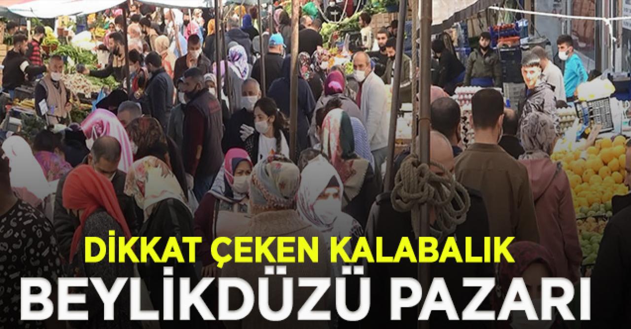 Beylikdüzü'ndeki pazarda kalabalık oluştu