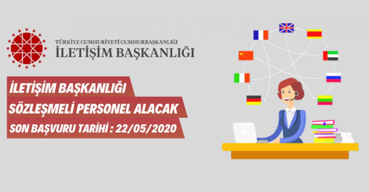 İletişim Başkanlığı sözleşmeli personel alımı yapacak