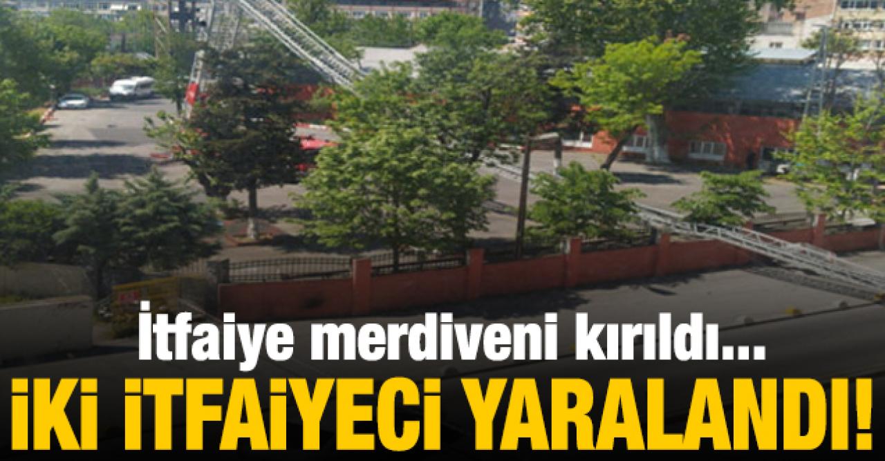 Kadıköy'de itfaiye merdiveni kırıldı: İki itfaiyeci yaralandı