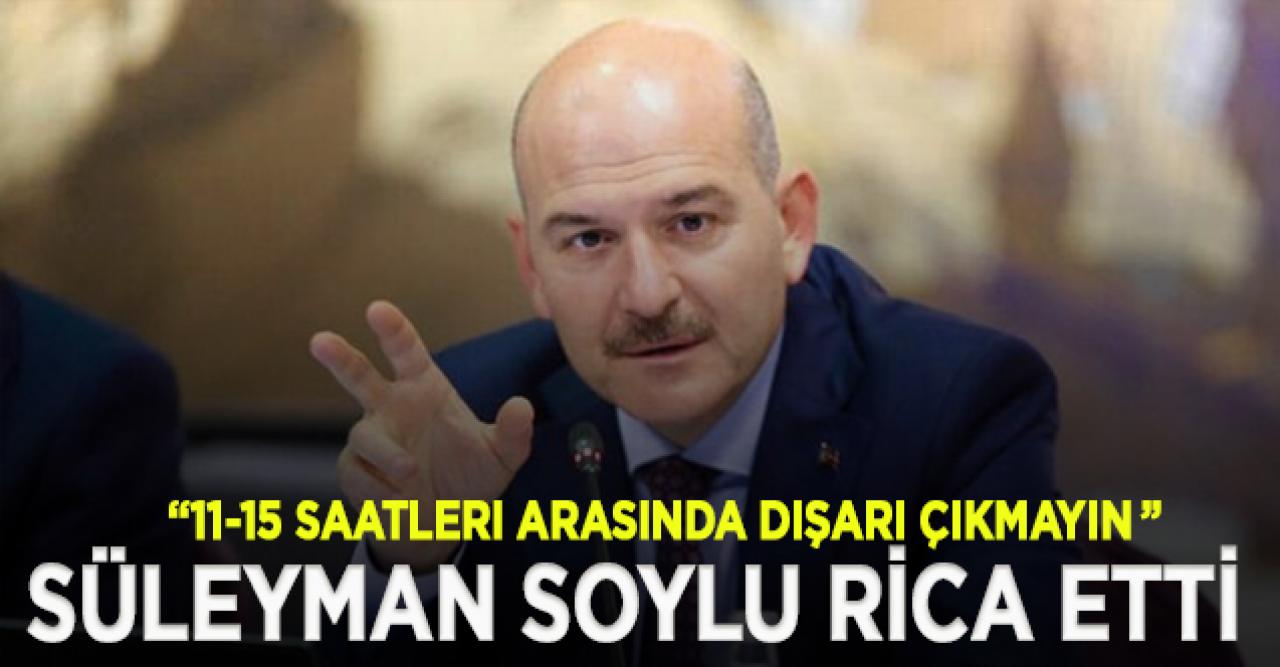 Soylu, 65 yaş üstü için 57 ildeki vatandaşlara çağrı yaptı