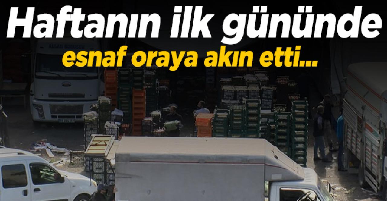 Esnaf akın etti... Sebze ve Meyve Hali'nde yoğunluk!