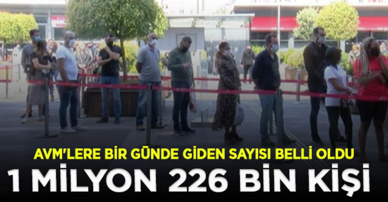 AVM'lere bir günde 1 milyon 226 bin kişi gitti