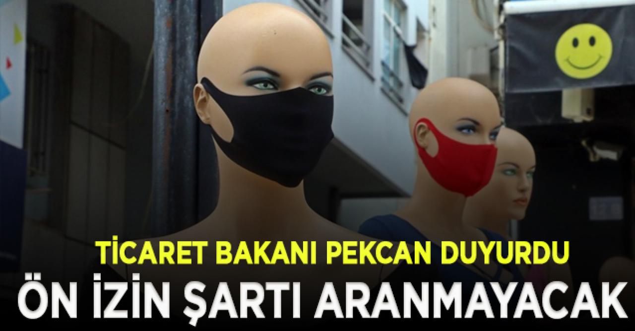 Bez maske ihracatı için ön izin şartı aranmayacak