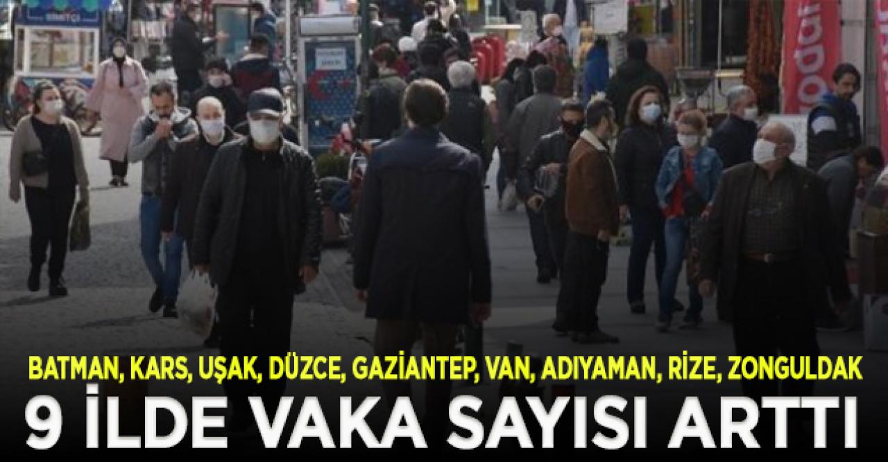 9 ilde vaka sayısı arttı