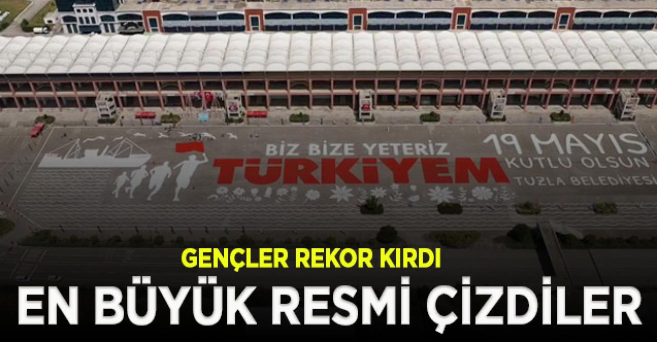 19 Mayıs’ta gençler rekor kırıp dünyanın en büyük resmini çizdi