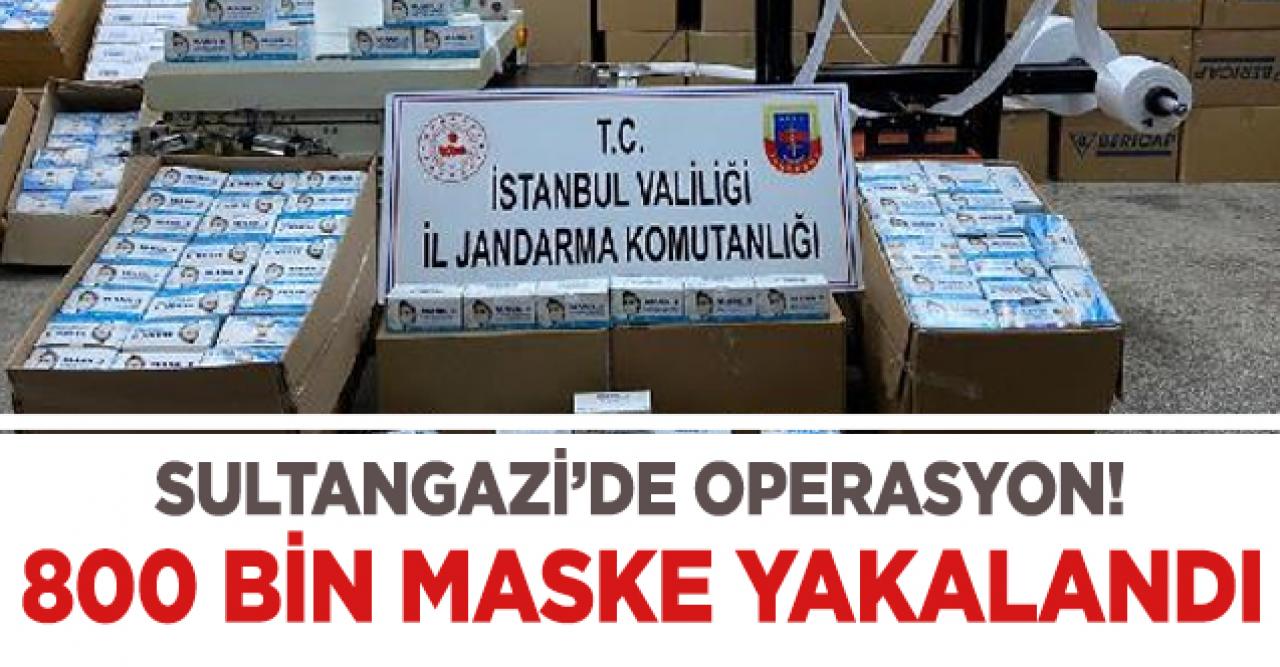 Sultangazi'de operasyon! 800 bin sahte maske ele geçirildi