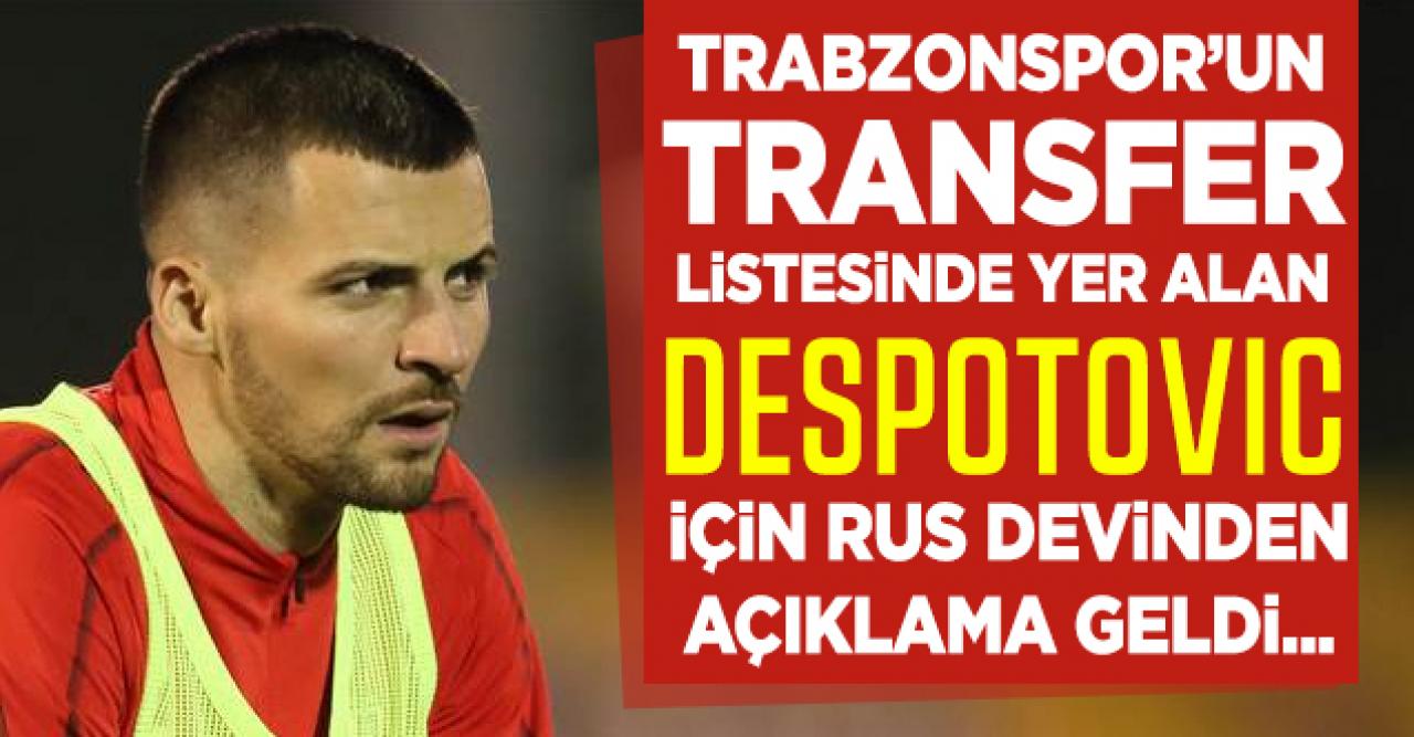 Trabzonspor'un ilgilendiği Djordje Despotovic için açıklama! Djordje Despotovic kimdir?