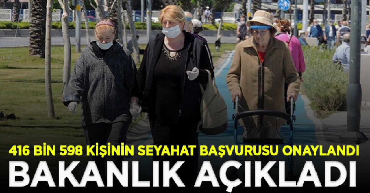 İçişleri Bakanlığı: 416 bin 598 kişinin seyahat başvurusu onaylandı