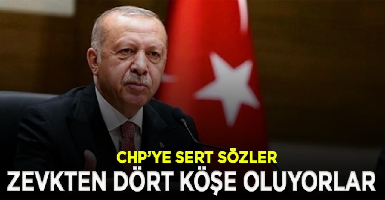 Erdoğan'dan CHP'ye sert tepki: CHP yöneticileri zevkten dört köşe