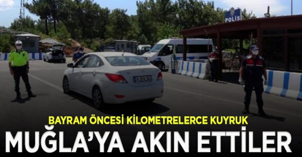 Bayram öncesi tatilci Bodrum'a tatilci akını! Kentin girişinde üç kilometrelik araç kuyruğu