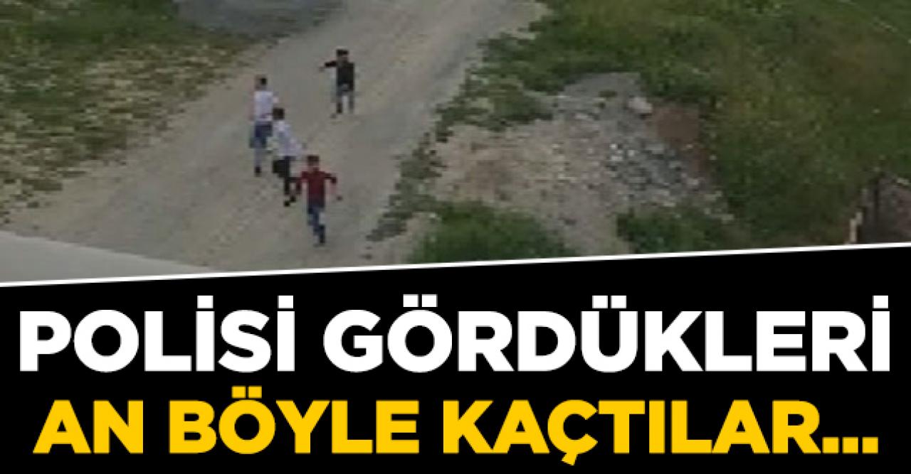 Yasağa uymayan çocuklar polisi görünce kaçtı