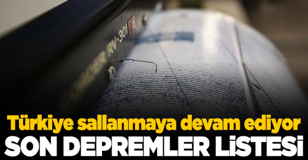 27 Mayıs Çarşamba Kandilli son depremler listesi | En son nerede deprem oldu